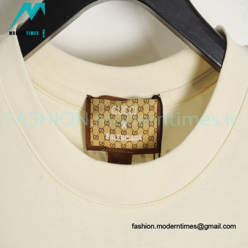 Gucci - Balenciaga Double G-B Print Short Sleeve T-shirt